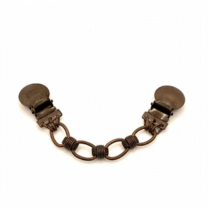 Bronze Chain Cardigan Sweater Clip Vintage‎